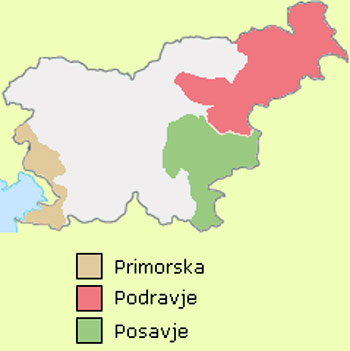 Словения - регионы виноделия